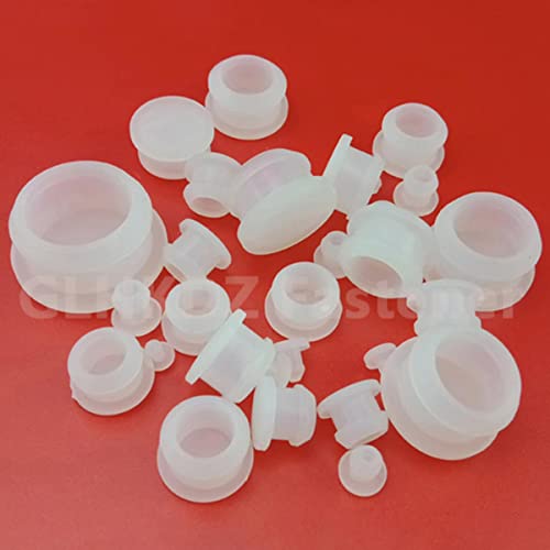 Transparent 2-30 mm Silikonkautschuk Kappe für Schnappverschluss Rundlochstopfen Rohrstopfen Endkappe Staubdicht Wasserdicht-A 13 mm (XY-0022), Transparent, 5 von CTLH20
