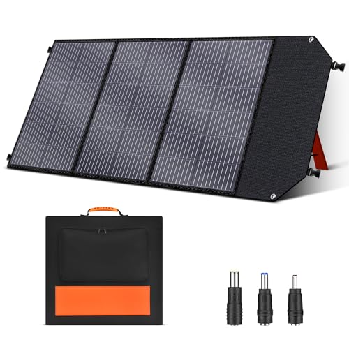 Ctolity Solarpanel Faltbar 100W, Tragbare Solarmodul mit 20.5V Ausgang, 23% Hocheffizienterad Monokristallines Solarzelle für Camping, Outdoor, Wandern, Laptops, Wohnmobil usw von CTOLITY