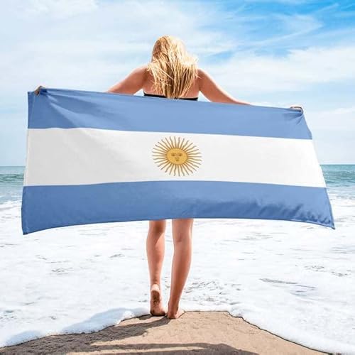 CTQTZ Argentinien Flagge Strandtuch & Badetuch 70x150cm Mikrofaser Strand-Handtuch & Bade-Handtuch von CTQTZ