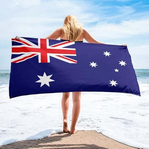CTQTZ Australische Flagge Strandtuch & Badetuch 100x200cm Mikrofaser Strand-Handtuch & Bade-Handtuch von CTQTZ