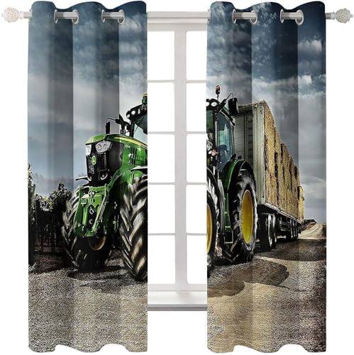 CTQTZ Traktor Blickdichte Vorhänge Mähdrescher & Traktoren Gardinen 2er Set H 160 x B 70 cm Blickdichte Gardinen Kurze Gardinen Kinderzimmer Schlafzimmer Ösenvorhang CTQTZ Traktor Blickdichte Vorhänge Mähdrescher & Traktoren Gardinen 2er Set H 160 x B 70 cm Blickdichte Gardinen Kurze Gardinen Kinderzimmer Schlafzimmer Ösenvorhang von CTQTZ