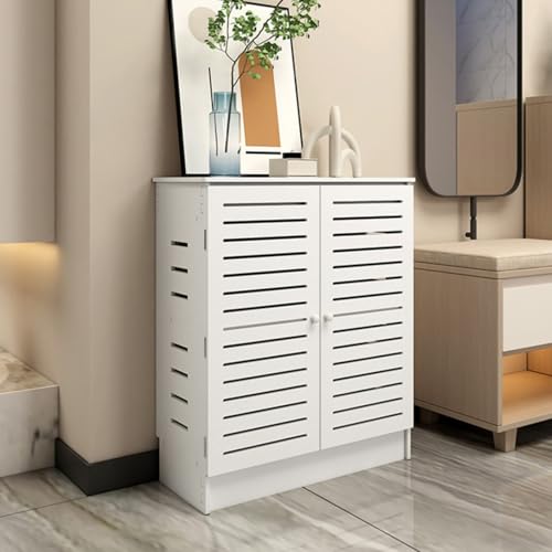 CTREVL Moderner WLAN-Router Aufbewahrungsschrank Heim-Medien-Speicherschrank mit Verstellbaren Regalen Schrank für WLAN-Router für Zuhause Büro und Wohnzimmer(50x25x80cm) von CTREVL