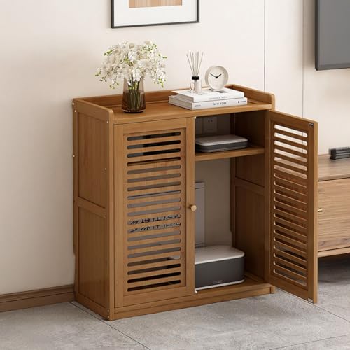 CTREVL WLAN-Router Aufbewahrungsschrank, Bodenstehende Router Schrank mit Verstellbarem Regal, Steckdosen- und Kabelmanagement-Organizer für Zuhause Büro Wohnzimmer und Schlafzimmer(Braun,59x25x67cm) CTREVL WLAN-Router Aufbewahrungsschrank, Bodenstehende Router Schrank mit Verstellbarem Regal, Steckdosen- und Kabelmanagement-Organizer für Zuhause Büro Wohnzimmer und Schlafzimmer(Braun,59x25x67cm) von CTREVL