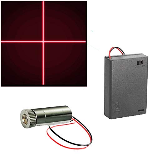 CTRICALVER 1 Stück 650nm 3-6 V Rote Laser Kreuz Modul Diode w/Fahrer Kunststoff Objektiv+ 1pcs AA Batteriehalter von CTRICALVER