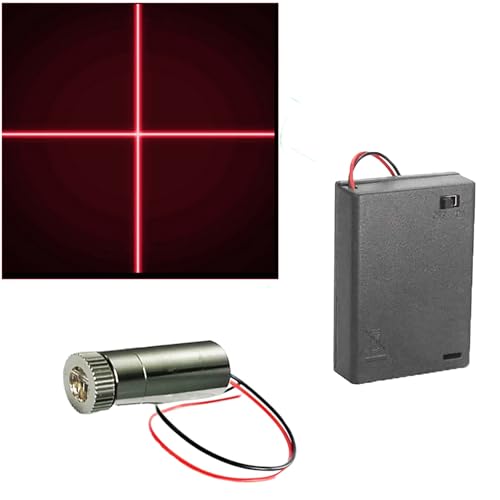 CTRICALVER 1 Stück 650nm 3-5V Rote Laser Kreuz Modul Diode w/Fahrer Kunststoff Objektiv+ 1pcs AA Batteriehalter von CTRICALVER