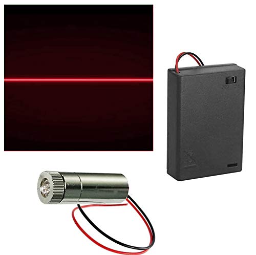 CTRICALVER 1 Stück 650nm 3-6V rote Laserlinie Modul Diode w/Driver Kunststofflinse+ 1pcs AA Batteriehalter von CTRICALVER