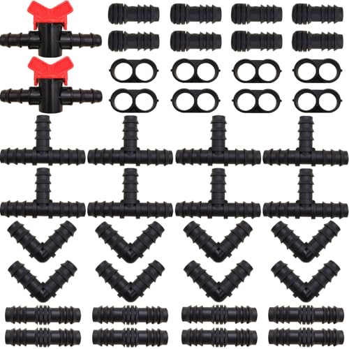 CTRICALVER Bewässerung Anschluss Kit 42 Stücke Satz, Bewässerung Schlauchverbinder, Garten Schlauchverbinder, Widerhaken Verbinder für 16mm Bewässerung System von CTRICALVER