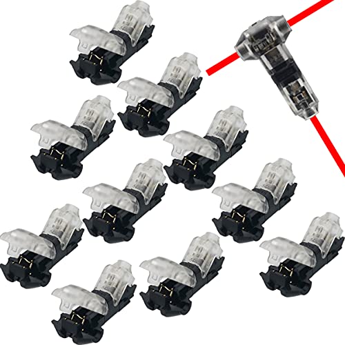 CTRICALVER Doppelter T-Typ-Verkabelungsstecker Verdrahtungszweigstecker Einfache und schnelle Verkabelungsinstallation Abzweigverdrahtung Elektronische Niederspannungs-T-Hahn-Steckverbinder [10er-Set] von CTRICALVER