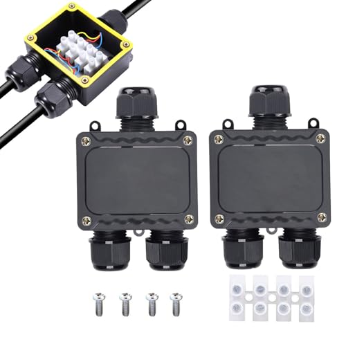 CTRICALVER IP68 wasserdicht Kabelverbinder | 3-pole Anschluss Gland Verbindungsbox | M25KabelverschraubungØ9mm-12mm |Y-Form Kabelverbinder von CTRICALVER