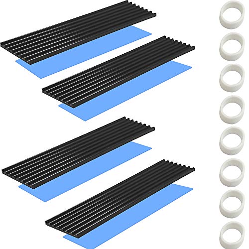 CTRICALVER M.2 SSD-Kühlkörper mit wärmeleitender Klebefolie gegen thermisches Durchgehen Kühlkörper-Kühlkörper-CPU-IC-Chip-Leiterplatte für LED-Verstärker Aluminium 70 mm × 22 mm × 3 mm von CTRICALVER