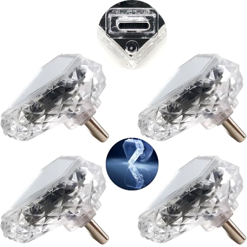 Mini-Nachtlicht Umgebungslicht CTRICALVER 5V/1A kleines Notlicht Typ-C Dreieck (Touch) weiß (4Pcs) PC-Material geeignet für verschiedene Typ-C-Steckdosen wie Powerbanks und Autos von CTRICALVER