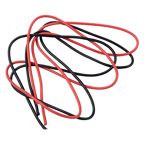 1 Packet Von 2 Stuecke 16 Gauge 1m Silikonkabel Feine Strand 16 AWG, Schwarz und Rot von CTRLZS