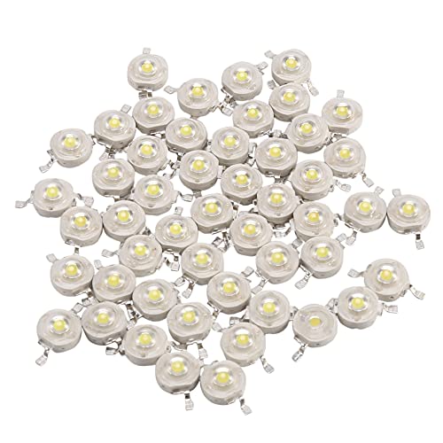50 Stück 1 W Diode hohe weiße LED-Perlen 1 Watt Lampenchip 3 V-3,4 V von CTRLZS