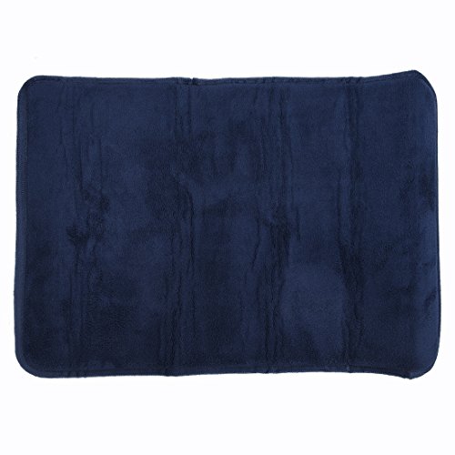 CTRLZS Mikrofaser rutschfest Badematten Rebound Schwamm Korallen Samt superabsorbierenden Fussmatte 40x60cm Fleisch Marineblau von CTRLZS