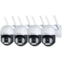 4K 8MP Überwachungskamera für den Außenbereich wlan 2,4/5 GHz ptz 355 ° Schwenken 90 ° Neigen Personen-/Fahrzeugerkennung mit Auto-Tracking von CTRONICS