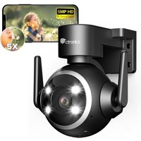 5MP Überwachungskamera für den Außenbereich 5-facher optischer Zoom 2,4 / 5 GHz wlan Cloud-Speicher Farb-Nachtsicht Erkennung von Menschen von CTRONICS