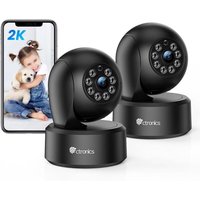 Indoor WiFi Überwachungskamera 2K 3MP,IP-Kamera mit App 360°PTZ ,mit Personen-/Bewegungserkennung, Auto-Tracking, ir Nachtsicht 20M, 2-Wege-Audio für von CTRONICS