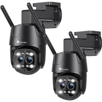 Überwachungskamera für den Außenbereich Ctronics 2,5K 4MP 2 Kameraobjektiv 6-facher Hybrid-Zoom 2,4/5GHz WLAN Erkennung von Menschen Automatische von CTRONICS