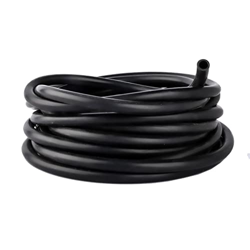 1 Meter mm - 10 ID Schwarzer Gummischlauch Flexibler weicher Silikonschlauch for Aquarium-Luftpumpe, Stück(3x8mm) von CTRSM