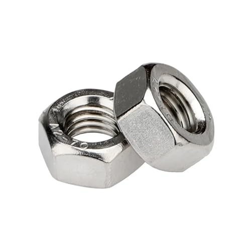 CTRSM Edelstahl-Sechskantmutter, 2/5/10/25/50Pcs M1-M16 304 A2 Edelstahl Hex Sechskantmutter(M3) von CTRSM