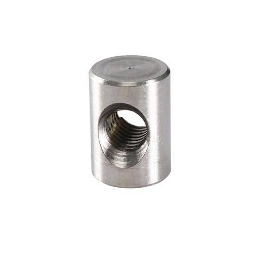 Laufmuttern, Eingebettete Möbelhammer-Einsatzmutter M4 M5 M6 Zylinderförmiges Laufmetrisches Gewinde Holzbearbeitung Edelstahl Passstiftmuttern(Size:M5x10 (20Pcs)) von CTRSM