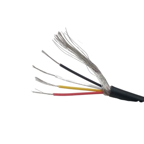 Mehradriges geschirmtes Kabel ， 2 3 4 Core UL2547 28AWG Geschirmtes Kabel .1 Kanal Audio Line Verstärker Signalkabel Mehrfarbig Mehrere Größen(Black 4 Core,2 meter) von CTRSM