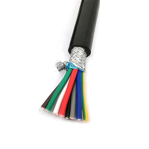 Mehradriges geschirmtes Kabel ， Doppelschichtiges, abgeschirmtes Kabelpaket mit mehreren Adern, 18–26 AWG, 2–24, reines Kupfer, PVC-Ummantelung(8cores,26AWG 0.15mm 10m) von CTRSM