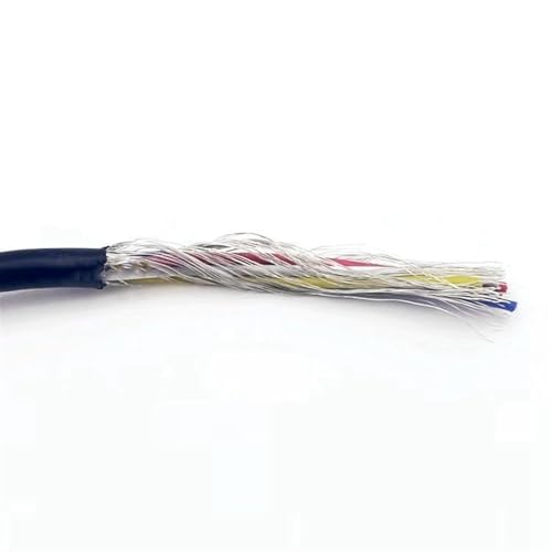 Mehradriges geschirmtes Kabel ， UL2547 2 Meter 18–32 AWG 2–8 Adern Abgeschirmtes Kabel Sauerstoff Kupfer Verzinnt PVC Schwarz(22awg-black,3Cores) von CTRSM