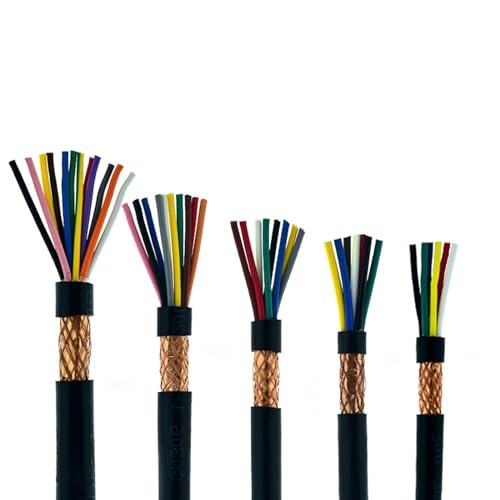Mehrpoliges abgeschirmtes Kabel, elektrisches Kabel 6-12 Pins 0,3-1,5 mm Kupferdraht Meter (0,5 mm, 7-polig) von CTRSM