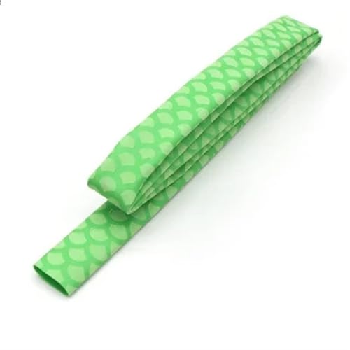 Rutschfester Schrumpfschlauch für Angelruten, Rutschfeste Schrumpfschlauch Angelrute Wrap Skid Fahrrad Griff Isolierung Schläger Griff Abdeckung Angeln Schrumpfschlauch(Green X 1m,DIA 40MM-5PCS) von CTRSM