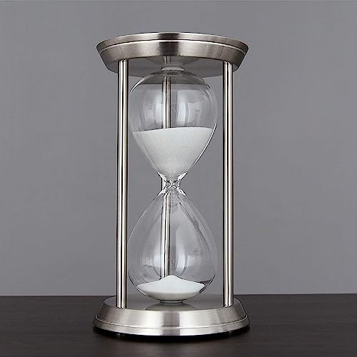 Sanduhr, Sanduhr-Timer, Sanduhr-Sanduhr-Timer, 30 Minuten/60 Minuten, Sanduhr, Kunsthandwerk, Metall-Sanduhr, kreative Souvenirs. for die Dekoration zu Hause, im Arbeitszimmer oder im Büro(Silver 1,60 Sanduhr, Sanduhr-Timer, Sanduhr-Sanduhr-Timer, 30 Minuten/60 Minuten, Sanduhr, Kunsthandwerk, Metall-Sanduhr, kreative Souvenirs. for die Dekoration zu Hause, im Arbeitszimmer oder im Büro(Silver 1,60 von CTRSM