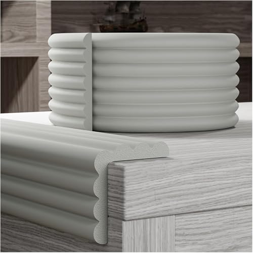 Schaumstoff-Schutzkanten, Kantenschutzstreifen, Kantenschutzecken, Schaumstoffpolsterung for scharfe Kanten, Stoßstangen for Wandkanten, Tischschutzkissen, starker Klebstoff(Gray,5pcs) von CTRSM