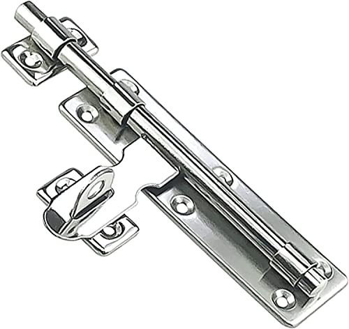Schiebetürschloss, Riegelschloss, 2er-Pack Riegelriegel, Schiebeschloss aus verdicktem Edelstahl for Türen, Schiebetürschloss mit Schrauben(8 inches) von CTRSM