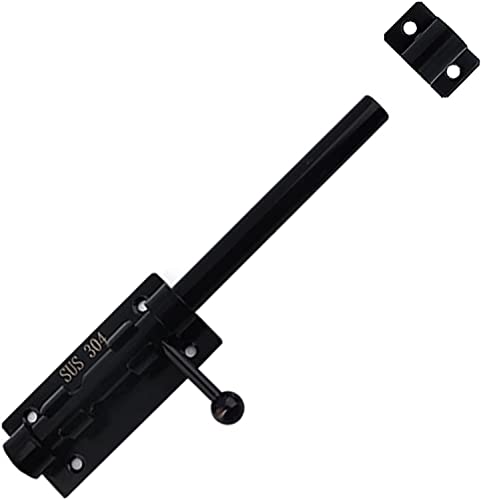 Schiebetürschloss, Riegelschloss, Riegel aus massivem gegossenem 304-Edelstahl, verdicktes Schiebeschloss for Türen, Türschieberiegel(10 inch 10 core) von CTRSM