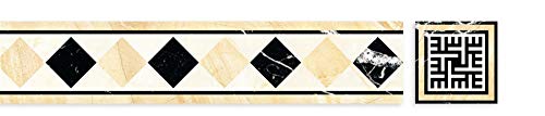 Tapetenbordürenaufkleber, Tapetenbordürenaufkleber, Tapetenbordüre for Abziehen und Aufkleben, mehrfarbig, 10 cm x 300 cm(Light Square) von CTRSM