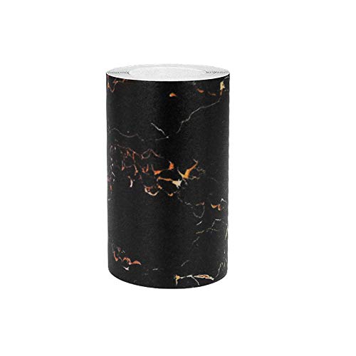 Tapetenbordürenaufkleber, Tapetenbordürenaufkleber, Tapetenbordüre for Abziehen und Aufkleben, mehrfarbig, 10 cm x 5 m(Black Gold Flower) von CTRSM