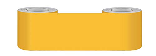 Tapetenbordürenaufkleber, Tapetenbordürenaufkleber, Tapetenbordüre for Abziehen und Aufkleben, mehrfarbig, 5–30 cm x 500 cm(Yellow Matte,10cm X 500cm) von CTRSM