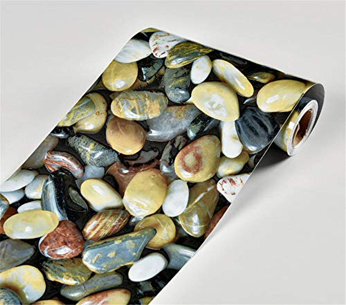 Tapetenbordürenaufkleber, Tapetenbordürenaufkleber, Tapetenbordüre for Abziehen und Aufkleben, mehrfarbig, mehrere Größen(Cobblestone,20cm X 1000cm) von CTRSM