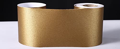 Tapetenbordürenaufkleber, Tapetenbordürenaufkleber, selbstklebende Tapetenbordüre aus PVC, abnehmbar, mehrfarbig, mehrere Größen(Brushed Gold,30cm X 500cm) von CTRSM