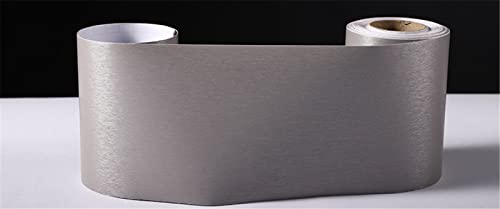 Tapetenbordürenaufkleber, Tapetenbordürenaufkleber, selbstklebende Tapetenbordüre aus PVC, abnehmbar, mehrfarbig, mehrere Größen(Light Gray Brushed,40cm X 500cm) von CTRSM