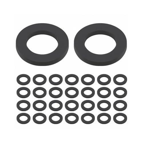 Unterlegscheibe aus Silikonkautschuk, 30 Stück flache Gummidichtungen, O-Ring-Unterlegscheiben for Wasserhahnanschluss oder Wasserhähne von CTRSM