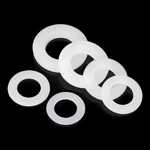 Unterlegscheibe aus Silikonkautschuk, M3 M4 M6 M8 Unterlegscheiben Nylondichtung, Dicke 1,5 2 mm Kunststoff-Unterlegscheiben flach, 20 Stück(M10X20X2.0) von CTRSM