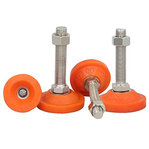 Verstellbare Füße, Hochleistungs-Nivellierfüße, 4er-Pack verstellbare Füße mit M12-Gewinde for Möbel, mechanische Geräte, Nivellierfüße aus Kohlenstoffstahl(D70xM12X100) von CTRSM