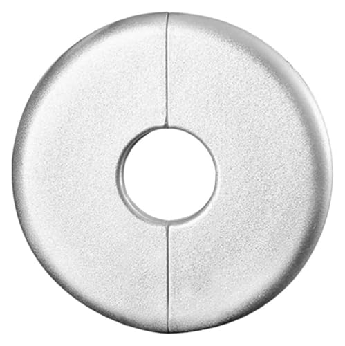 Wasserhahn-Duschrohrabdeckung, Edelstahlabdeckung, 2 Stücke Kunststoff Wandloch Kanalabdeckung Dusche Winkelventil Rohr Dekoration Abdeckung Snap-on Platte Küchenarmatur Zubehör(Silver 26mm) von CTRSM