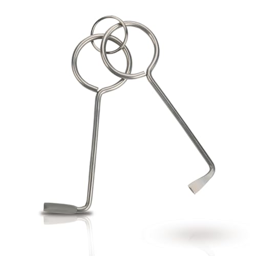 2 Stück Profi Dietrich Set,Buntbartschlüssel Universal Aus Edelstahl Lock Picking Tool Set,Bartschlüssel Dietrichset Türöffnungswerkzeug Öffnet Nahezu Jede Tür von CTYUEYUN