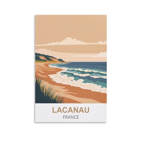 CTZIKWW Lacanau Vintage-Reiseposter, Frankreich, 30 x 45 cm, Leinwand-Kunstdruck, Bild, Wandkunst, Gemälde CTZIKWW Lacanau Vintage-Reiseposter, Frankreich, 30 x 45 cm, Leinwand-Kunstdruck, Bild, Wandkunst, Gemälde von CTZIKWW
