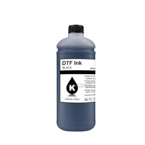 1000 ml DTF -Tinte kompatibel mit L1800 DX5 DX7 L805 L800 I3200 XP600 Kompatibel mit den direkten Transfer auf PET -Film Kompatibel mit Desktop -Großformatdrucker(1000Ml-BK) von CUAWBAPF