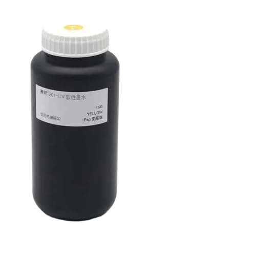 1000 ml kompatible Tinte Kompatibel mit Xaar -Druckkopf 1201 Geeignet Kompatibel mit 3D -Druckweich- und Hartblech -neutraler LED(1000ML-1201 Soft-Y) von CUAWBAPF
