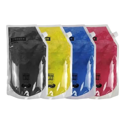 CUAWBAPF 1 kg kompatible TN223 TN224 ADT-225 Farbtonerpulver Kompatibel mit C226 C266 C7222 C7226 C256 ADC-225-Drucker(1000g-4Color) von CUAWBAPF
