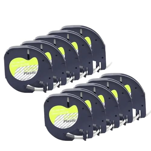 CUAWBAPF 10 Pack 12mm Labelbandkapitibel mit 91330 und 91331 Kompatibel mit LT-100H LT-100T-Etikettdruckerhersteller(10pcs Clear) von CUAWBAPF